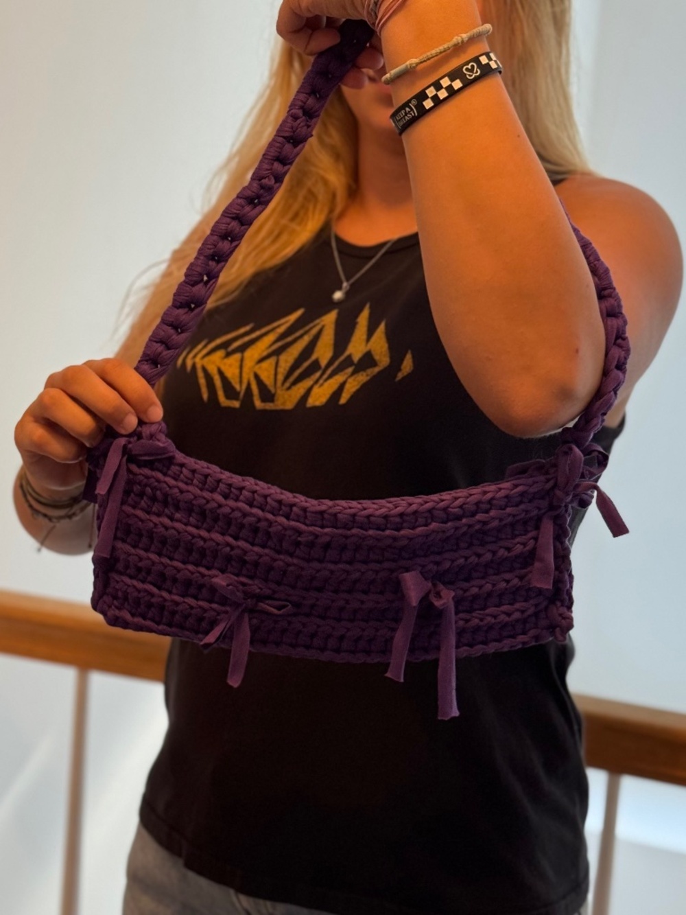 Handmade purple mini